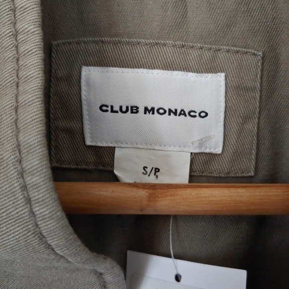 NWT Club Monaco Thora Sleeveless Parka Vest Olive Green Size Small - Picture 14 of 16